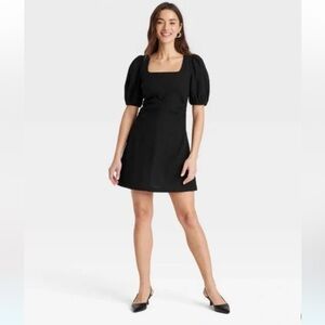 NWT Black Linen Minidress